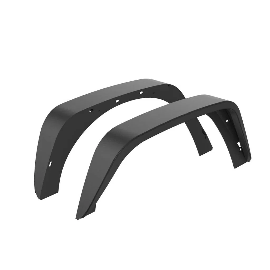 51-0713 – PARAMOUNT Fender Flare, Bolt-On Style 5 Inch Tire Coverage Black Powder Coated Steel Set Of 2